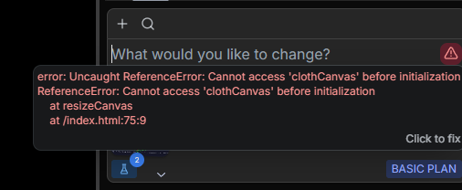 Error Message Example